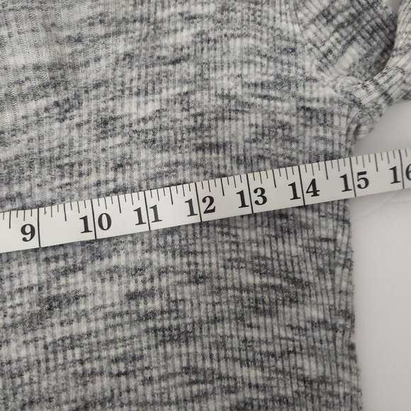 Anthropologie Dolan Blouse Top XS Gray Ribbed Snap - Picture 6 of 8